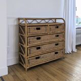 Commode osier et rotib