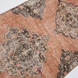 3x12 Brunt Red & Brown Vintage Runner Rug, 88x382Cm