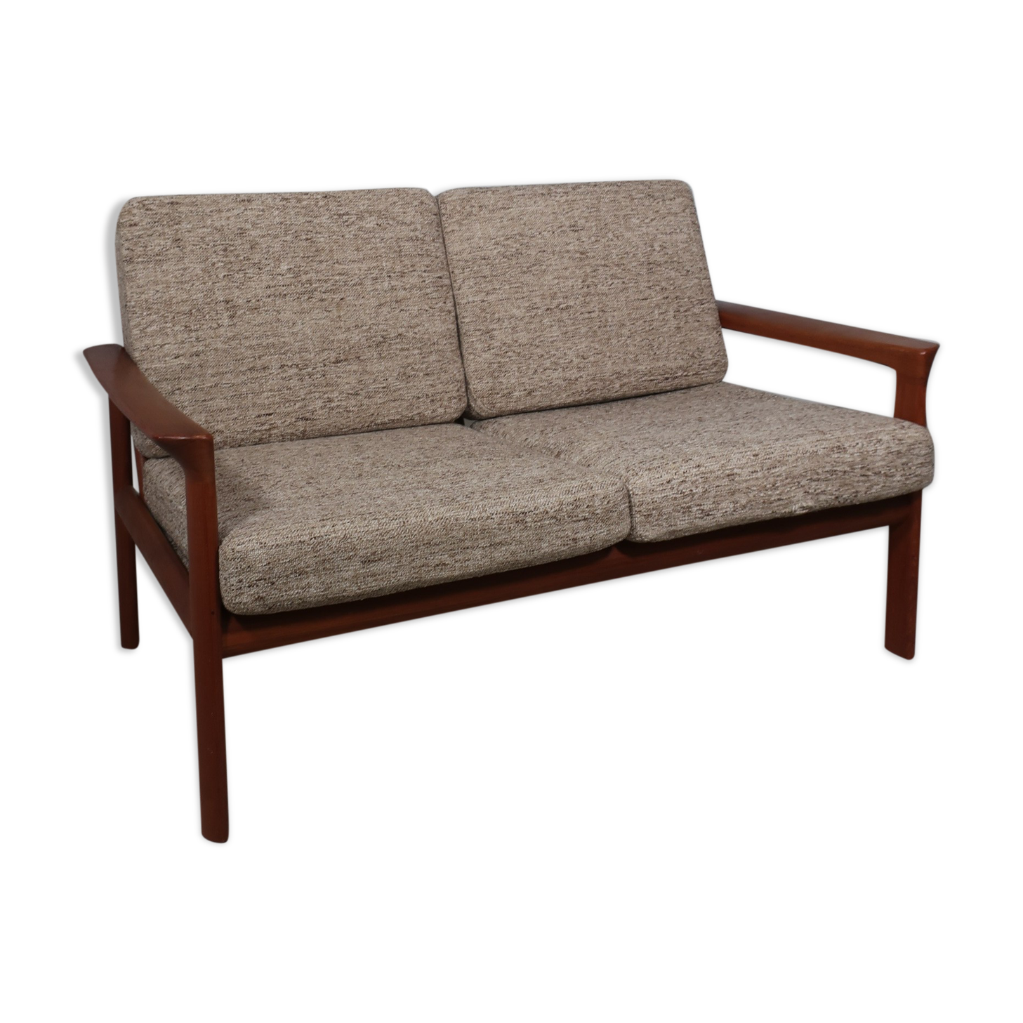 Two-seater sofa in massive teak 60s edition Dyrlund