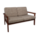 Two-seater sofa in massive teak 60s edition Dyrlund