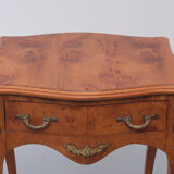 2 italian burl side tables louis xv style