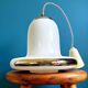 Danish Modern opaline glass hanging lamp