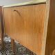 Paire de chevets en bois SEMB vintage – pieds compas & laiton doré