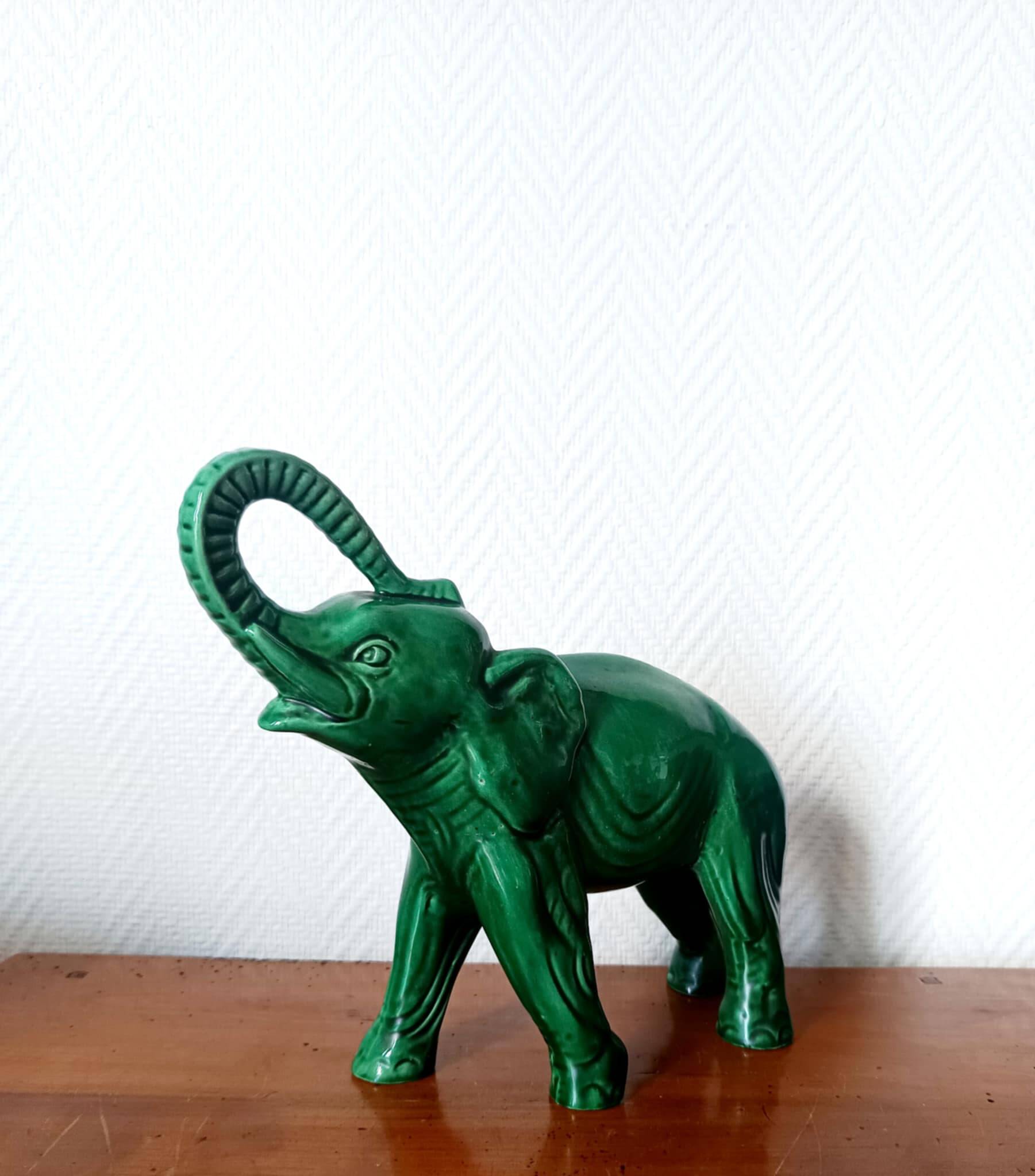 Art Deco ceramic elephant from Saint Clément