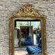 Antique mirror 89/60.5cm 19th century Regency style gilded with gold leaf, mercury glass.