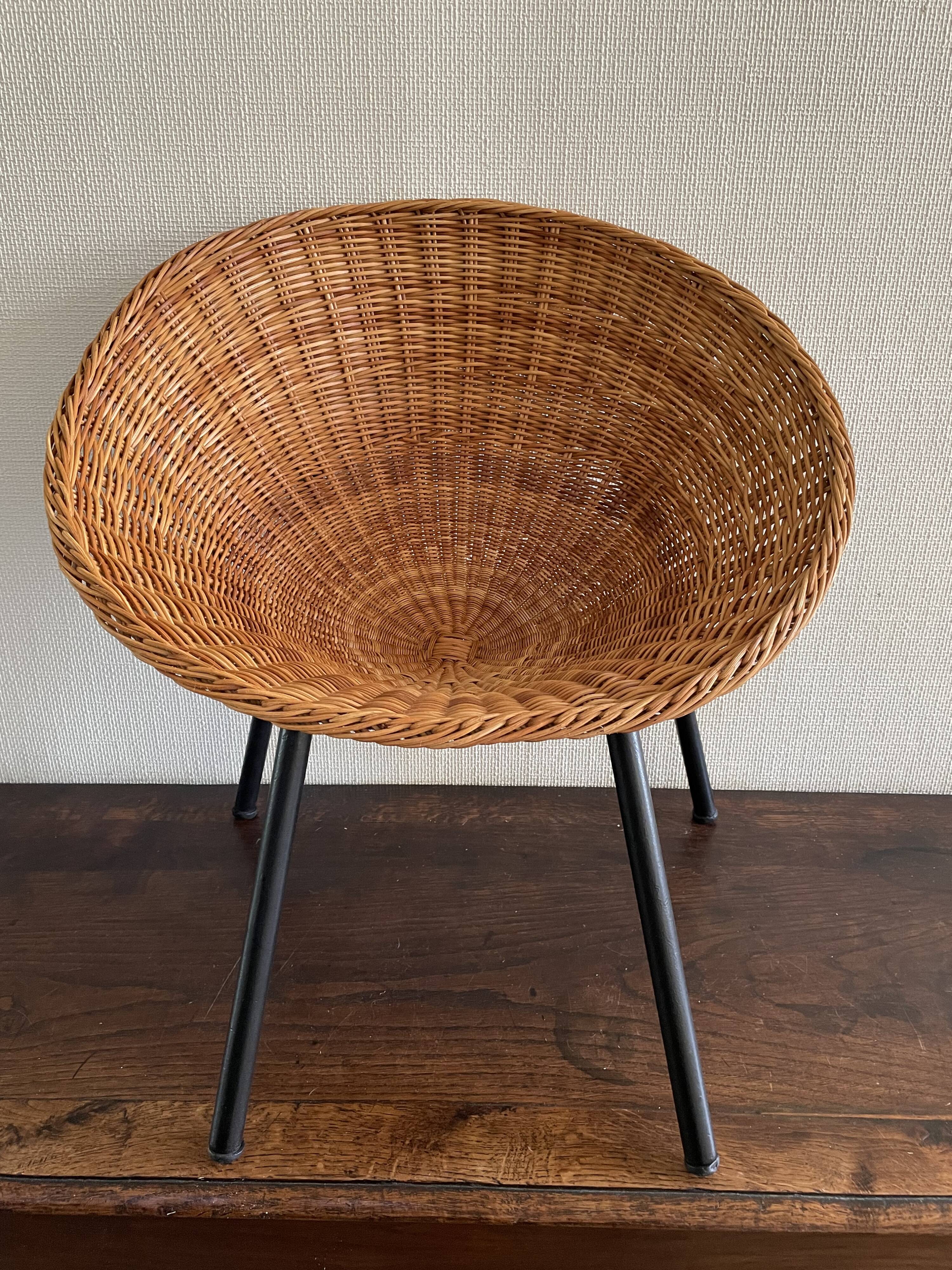 Children's armchair "Corbeille" 50s