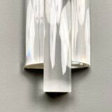 Paire d'appliques, laiton, verre acrylique, Italie, années 1980