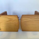 Pair of zoomorphic reindeer wooden bookends