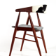 Fauteuil scandinave en bois 1960
