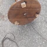 Art Deco turned wood floor lamp