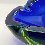 Empty poche glass sommerso de Murano Bleu