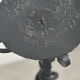 Hand-forged wrought iron candlestick stand, mid-20th century