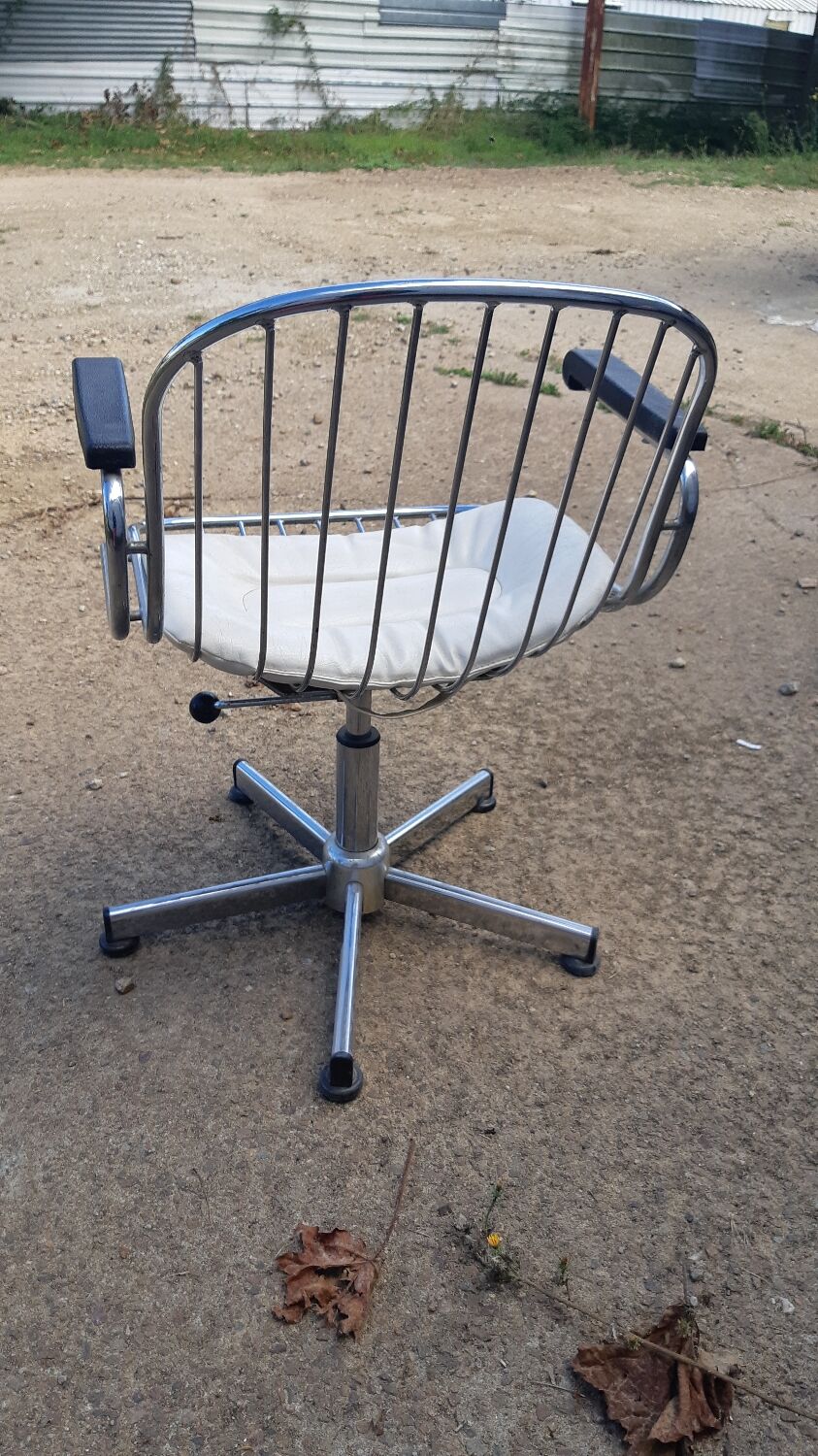 Vintage chrome armchair
