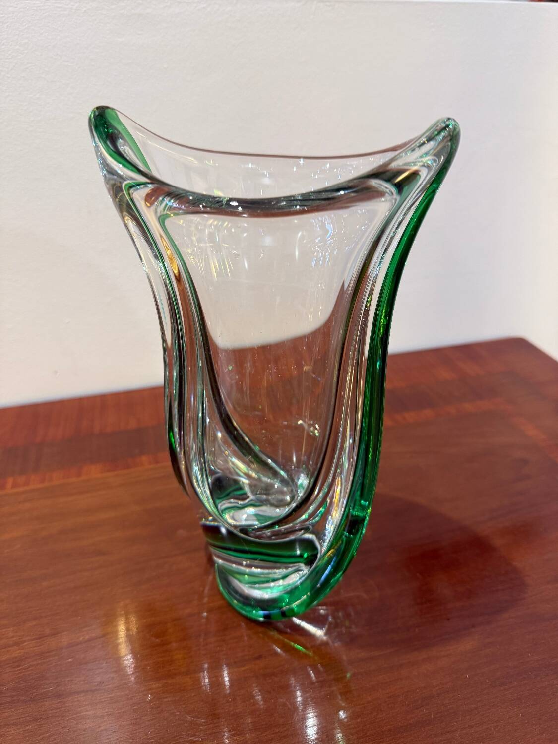 Twisted crystal vase Saint Louis