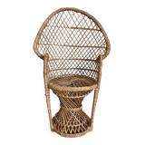 Emmanuelle vintage rattan plant holder