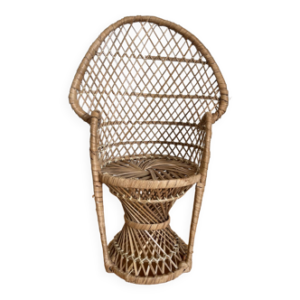 Emmanuelle vintage rattan plant holder