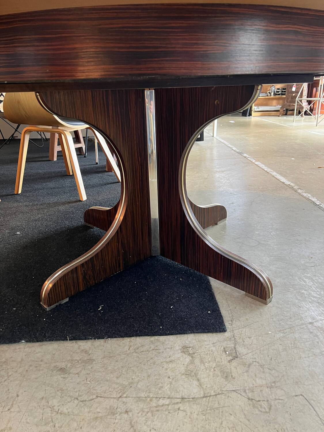 Vintage round table 1 extension rosewood 70's