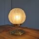 Art Deco globe table lamp in frosted glass