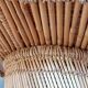 Vintage coffee table with braided cord in Audoux Minet bamboo style/1970s