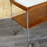 1960s 1970s serving trolley walnut teak Walter Wirz for Wilhelm Renz Design