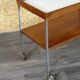 1960s 1970s serving trolley walnut teak Walter Wirz for Wilhelm Renz Design
