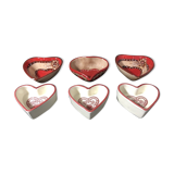 6 heart-shaped ramekins
