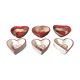 Set de 6 ramequins en forme de coeur