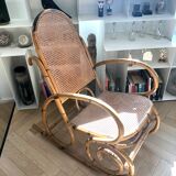 Vintage rocking-chair rattan