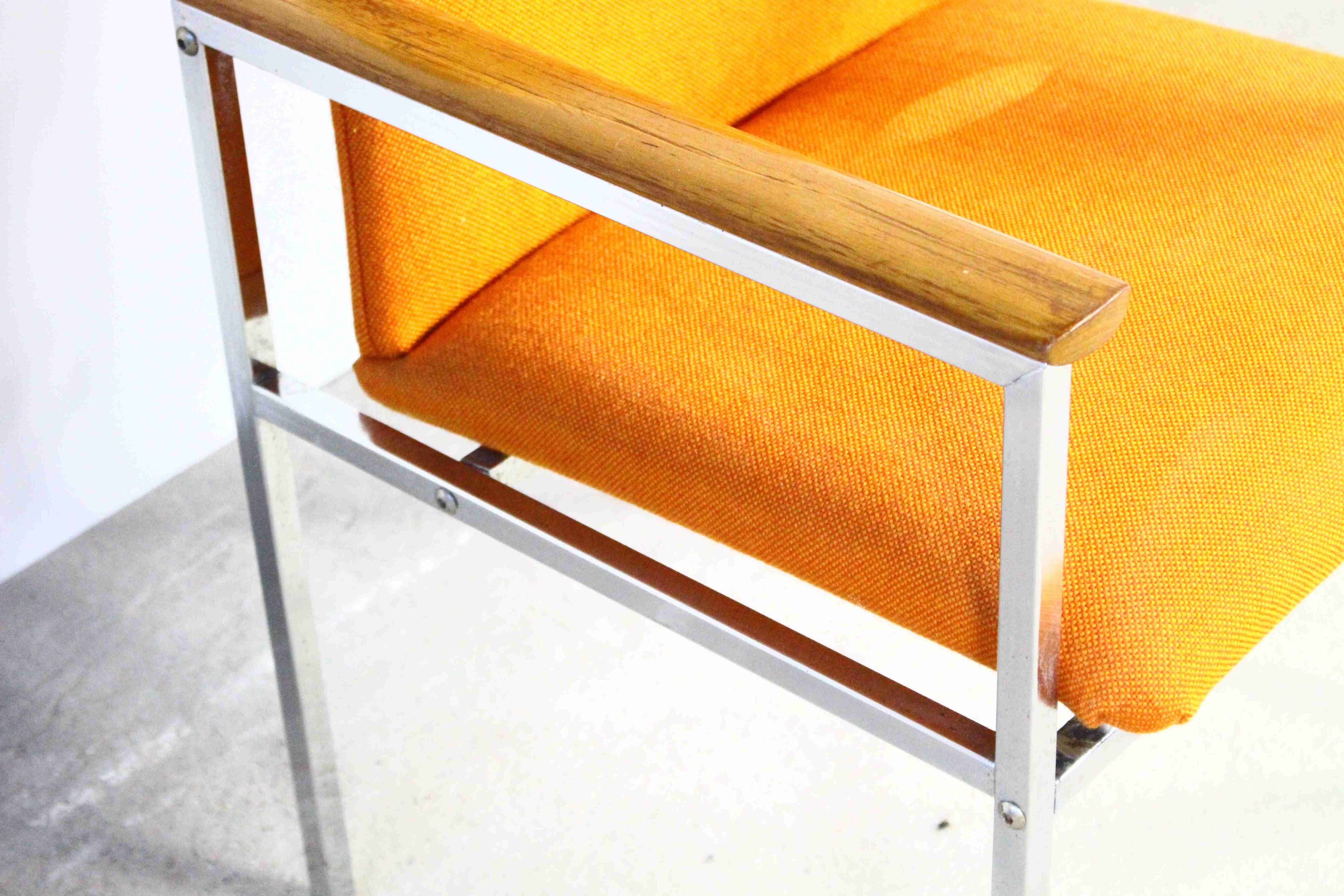 Danish orange chair by Sigvard Bernadotte for France & Søn 1970s