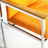 Danish orange chair by Sigvard Bernadotte for France & Søn 1970s