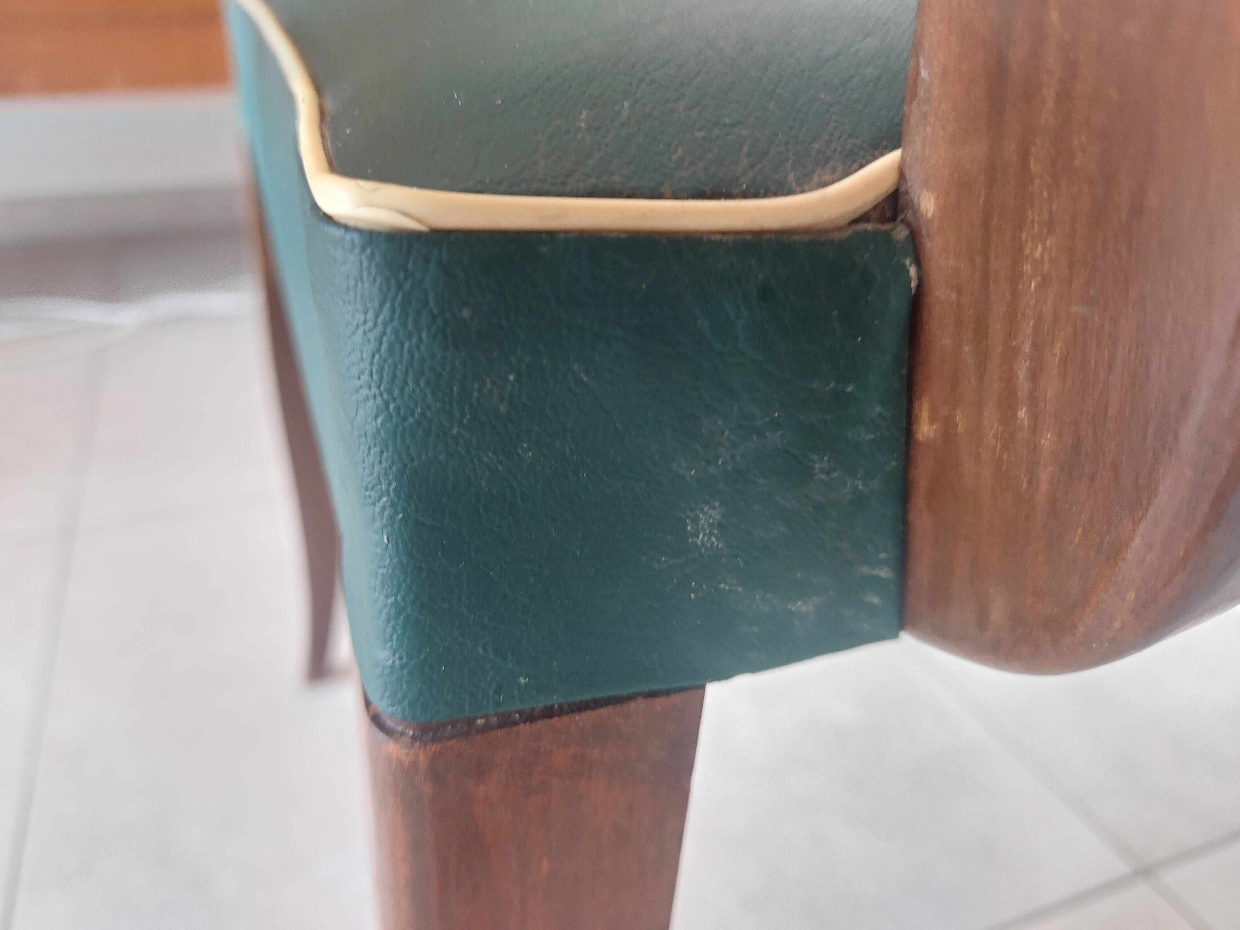 paire de chaises, fauteuils bridges vert foncé