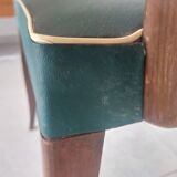 paire de chaises, fauteuils bridges vert foncé