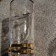 9 art-deco glasses in engraved crystal with gold trim
