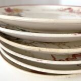 Set of 9 dessert plates "A la Samaritaine" K&G Lunéville 1900, art nouveau service