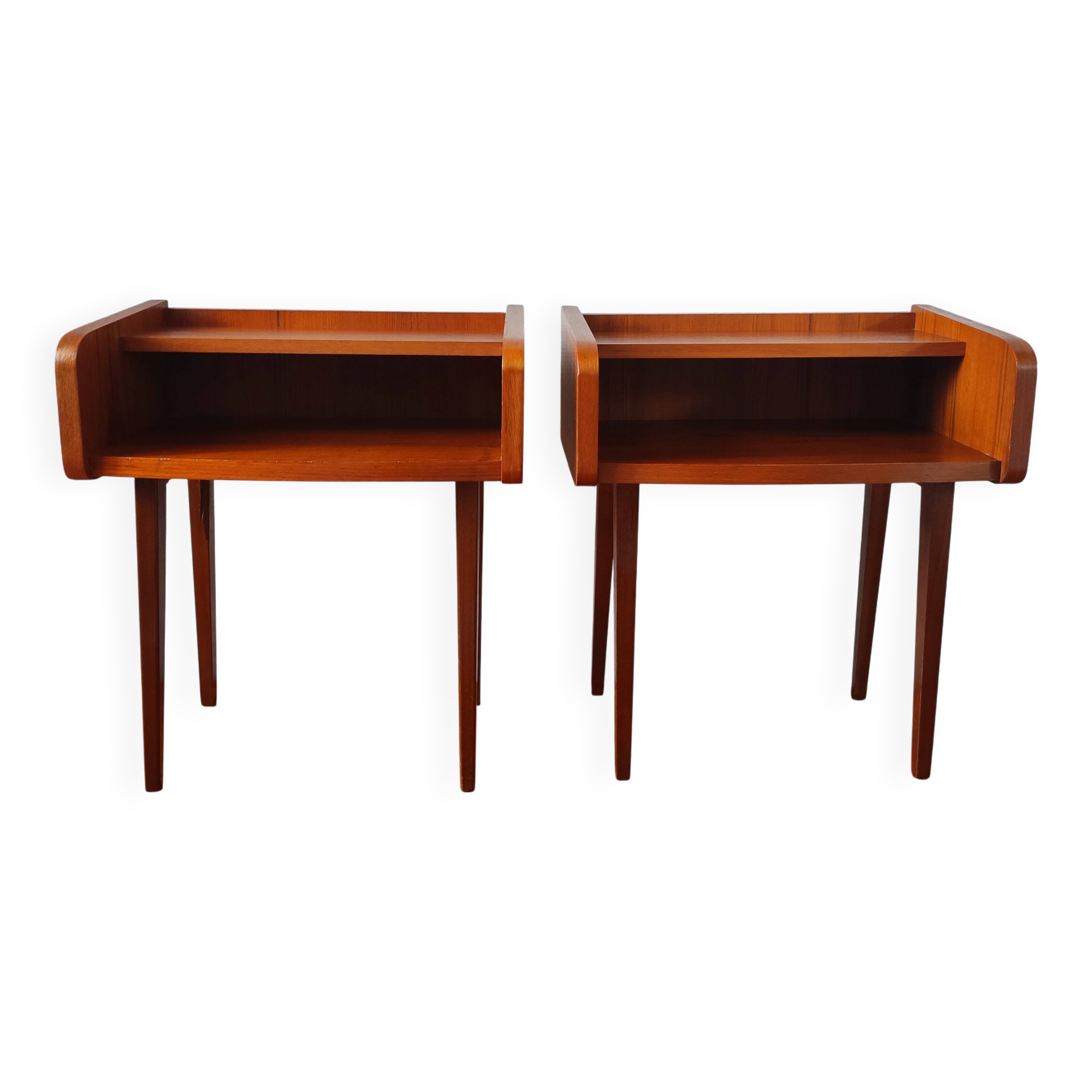 Pair of vintage Scandinavian bedside tables from the 1960s
