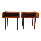 Pair of vintage Scandinavian bedside tables from the 1960s
