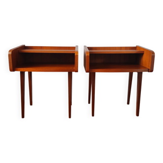 Pair of vintage Scandinavian bedside tables from the 1960s