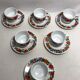 Series 6 cups old kaiser ceramic white + flowers vintage designs