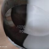 White and black bohemian crystal vase Artcristal