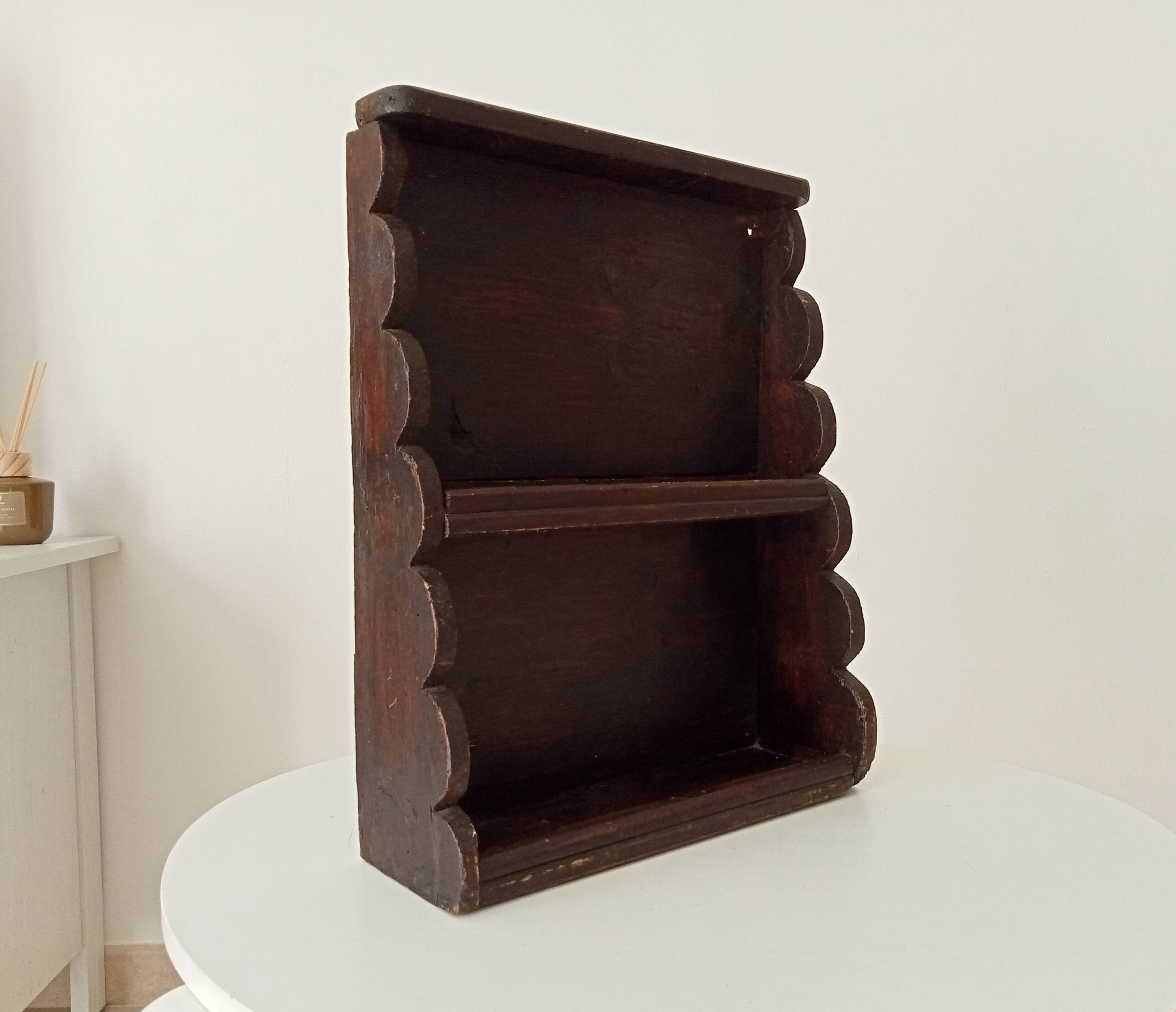Antique brutalist wall shelf