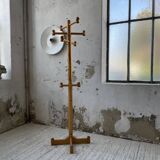 80s pine coat rack