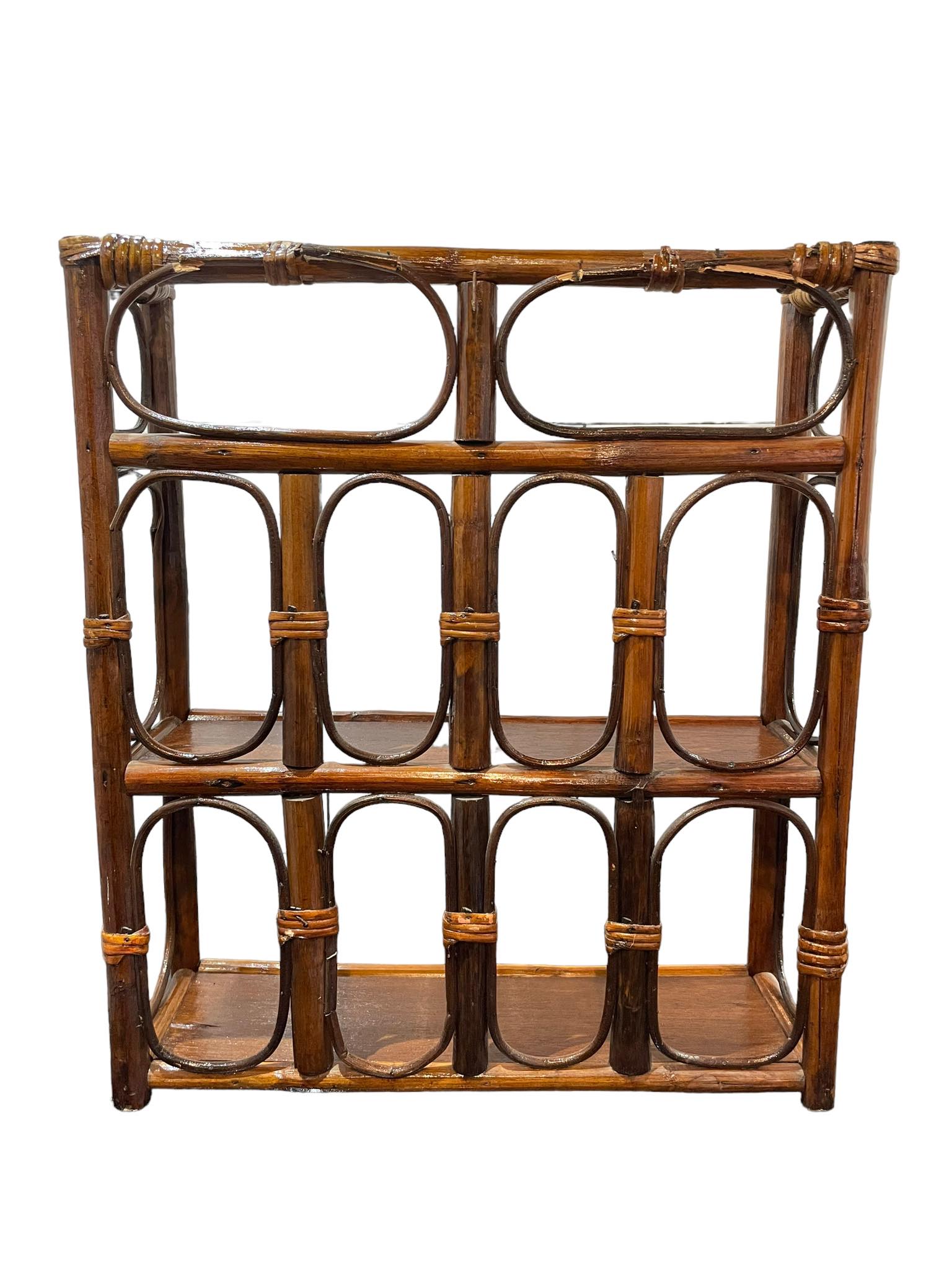 Rattan shelf