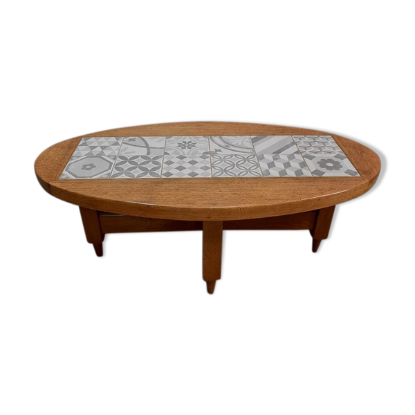 Table de salon en chêne massif, par R. Guillerme et J. Chambron, éditions « Votre Maison » 1960