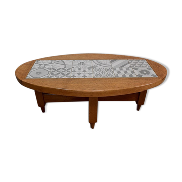 Table de salon en chêne massif, par R. Guillerme et J. Chambron, éditions « Votre Maison » 1960