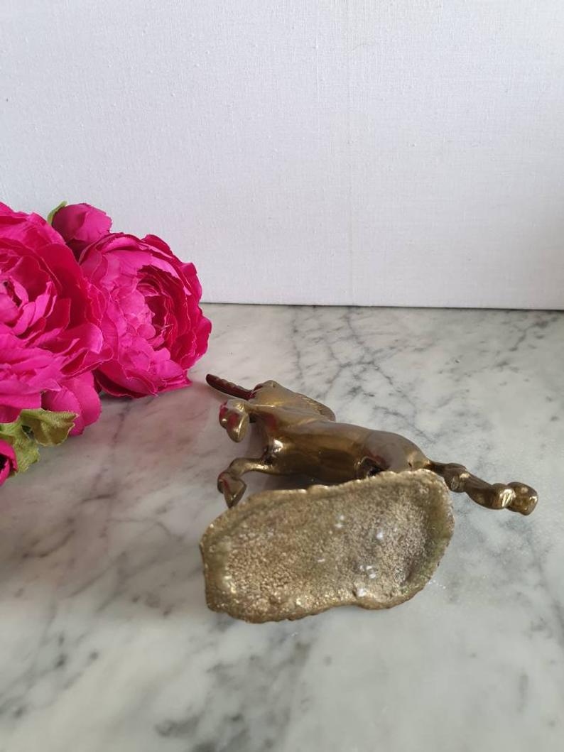 Vintage brass unicorn