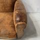 Antique 20th century tan leather club armchair