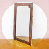 Vintage mirror with walnut frame. France, 1940