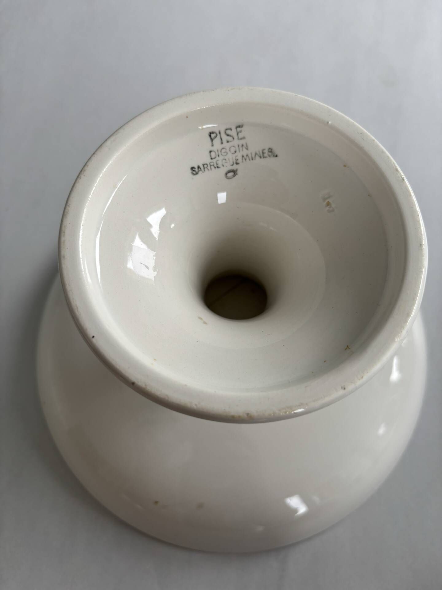 Footed compote Digoin Sarreguemines Pise, vintage earthenware