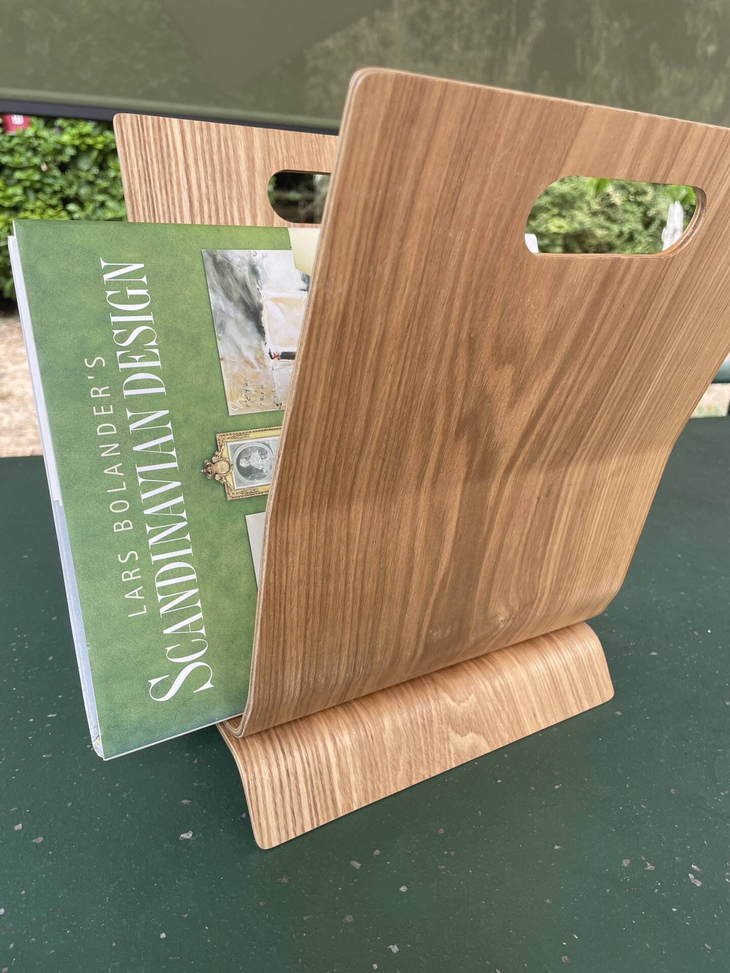 Vintage Scandinavian design magazine rack