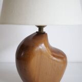 1960s free form wooden bedside lamp